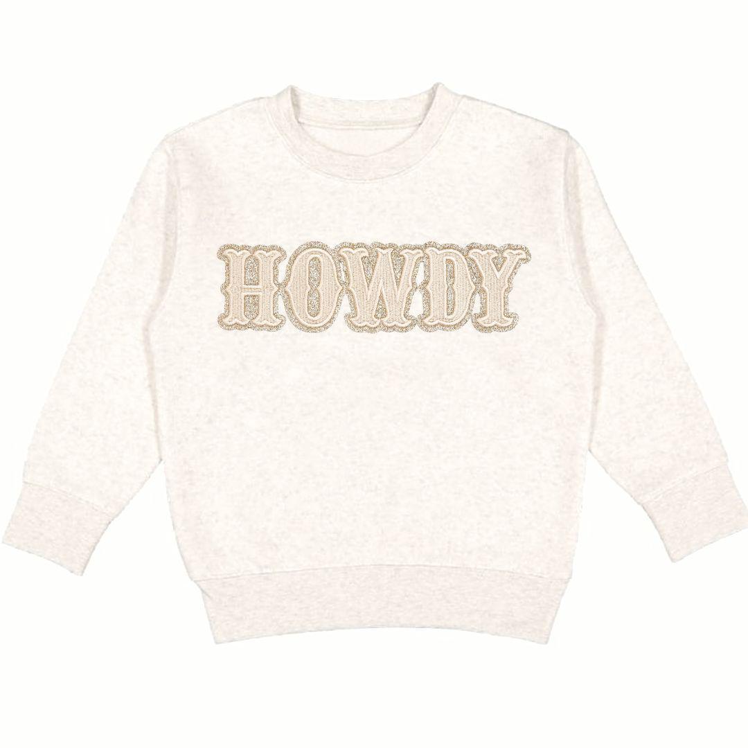 Howdy Patch Sweatshirt - Natural - Western Apparel