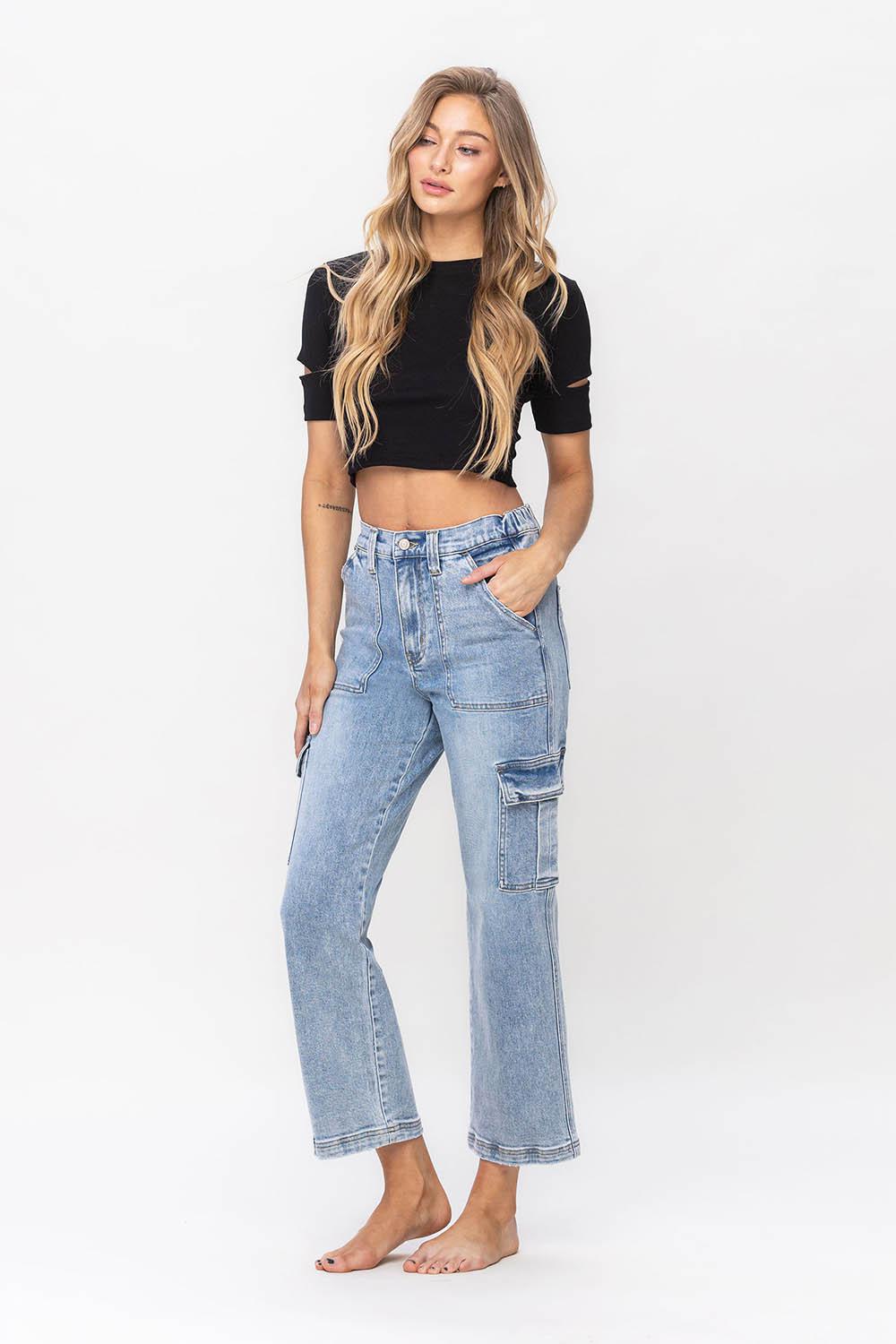 HIGH RISE DAD CARGO PANT - CREATIVE