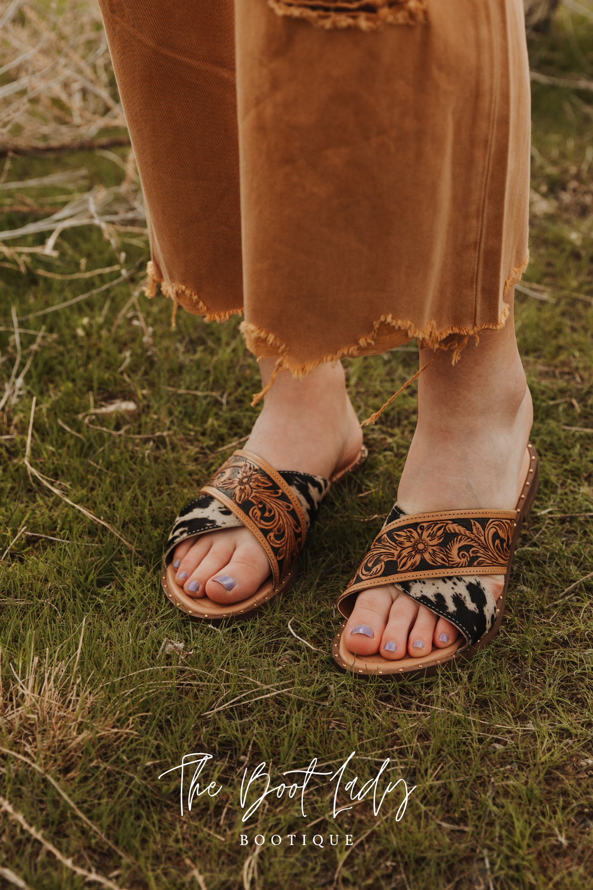 Chappy Western Hand-Tooled Sandals - S-6914