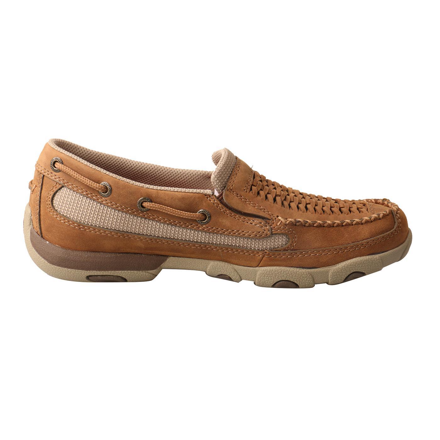 WOMENS SLIP ON DRIVING MOC - DISTRESSED SADDLE WDMS010