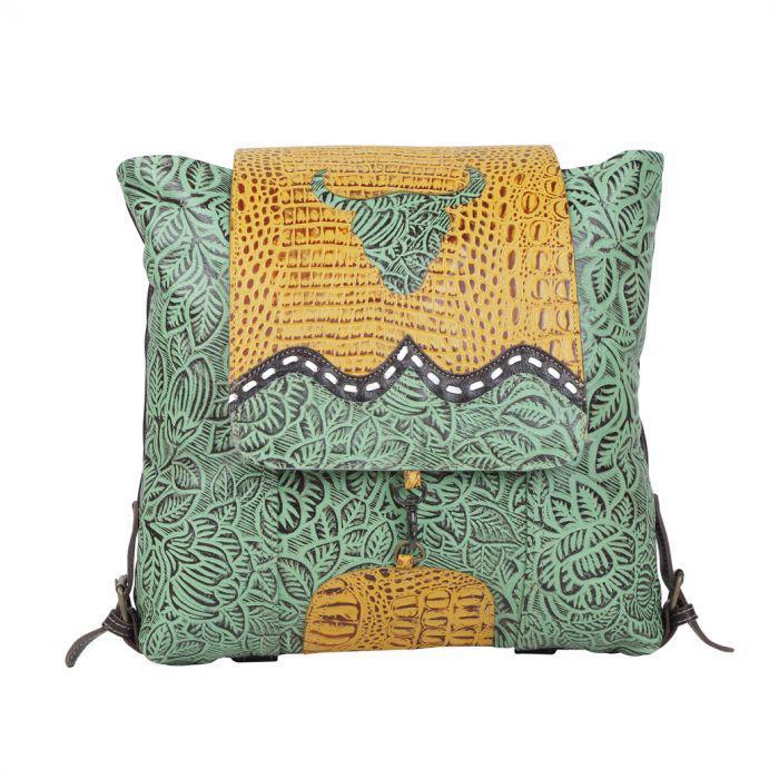 BULL'S EYE LEATHER & HAIRON BAG S-4767