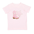 Bandana Cowgirl Patch Western Short Sleeve T-Shirt - Kids