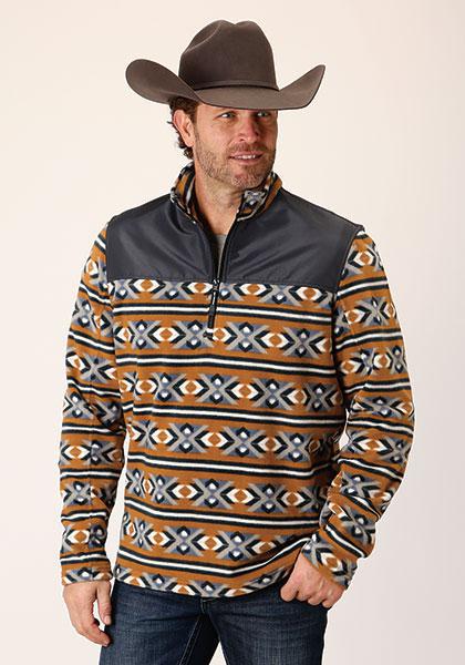 ROPER MEN'S LIGHT WEIGHT JACKET- 1815 ORANGE AZTEC