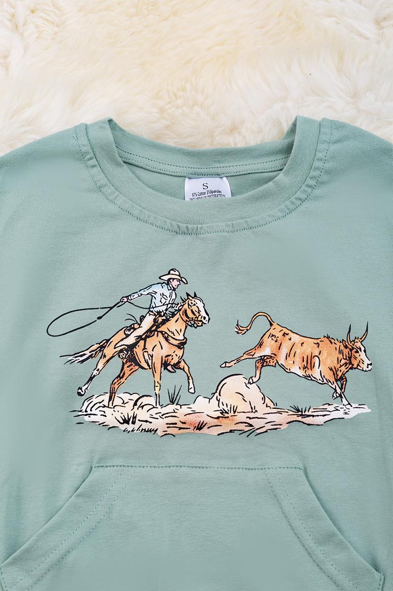 Dusty Mint Steer Roping Sweatshirt