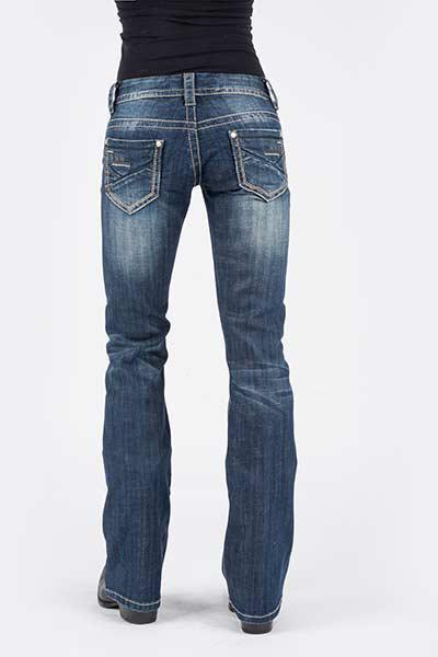 WOMENS JEAN 818 FIT CONTEMPORARY STYLING PIECE BACK PKT W/EMB DETAIL ON PKT OWS 11-054-0818-0391 BU