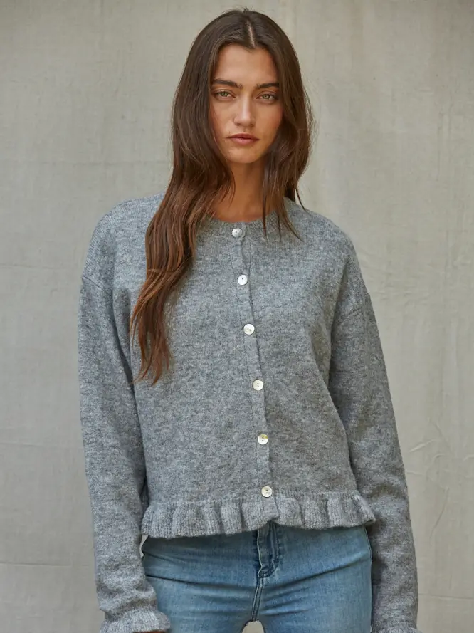 Knit Sweater Buttondown Long Sleeve Cardigan