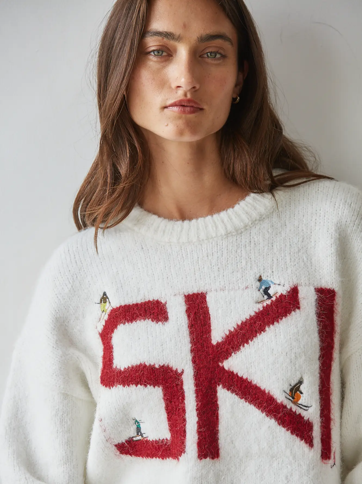 Knit Sweater Crew Neck Long Sleeve Pullover Top