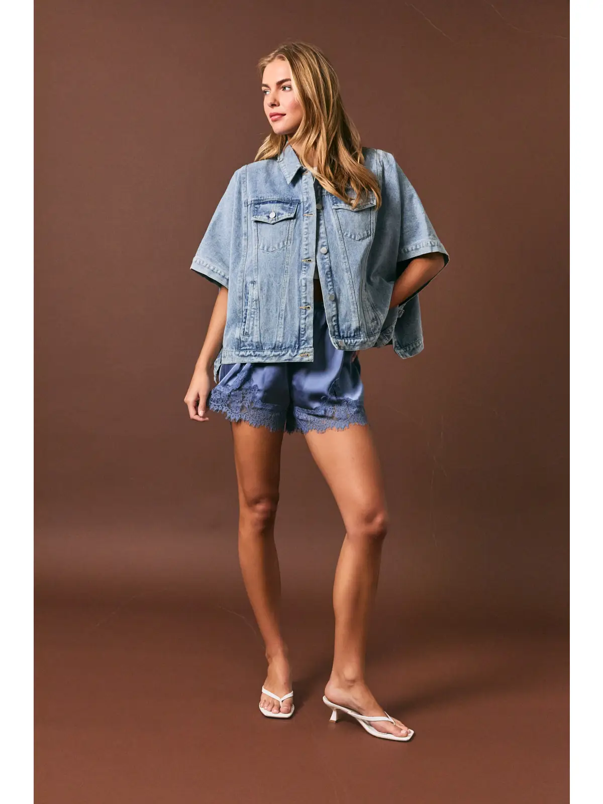 Denim Cape Jacket