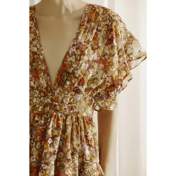 Ditsy Floral Print Midi Dress