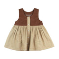 ORGANIC SLEEVELESS WESTERN DRESS - OATMEAL