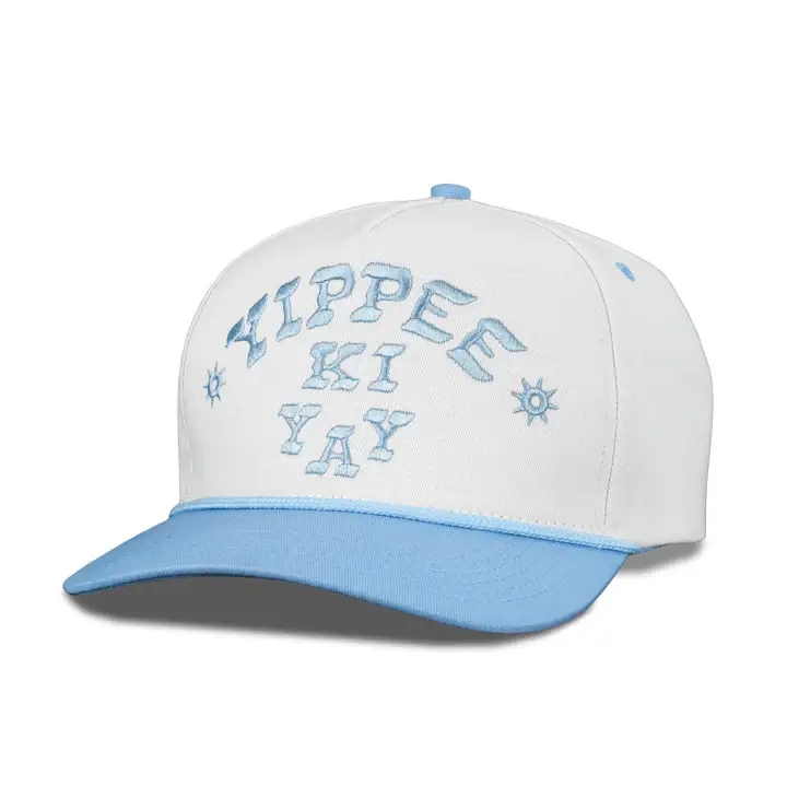 Yippee Ki Yay Hat - CREAM / LIGHT BLUE