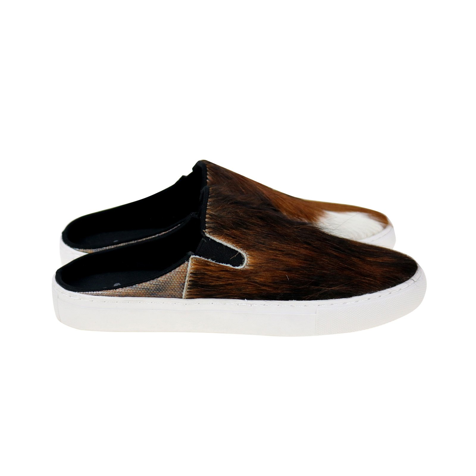 Montana West Genuine Hair Calf Collection Sneaker Slides
