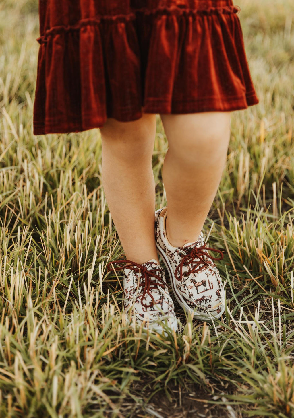 Twisted X YouthKicks - Maroon & Ivory YCA0013