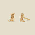 Made By Mary  Cowgirl Boots Stud Earrings - Gold