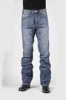 MENS JEAN 1520 FIT STANDARD STRAIGHT LEG MED WASH W/BACK KNEE TACKING 11-004-1520-0030 BU