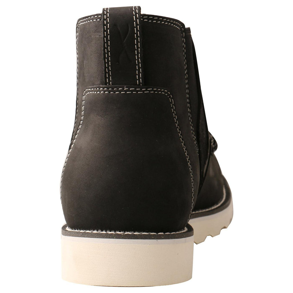 MENS 4" CHELSEA WEDGE SOLE BOOT - BLACK MCA0040