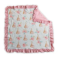 TEEPEE PRINT FLORAL MINKY BLANKET