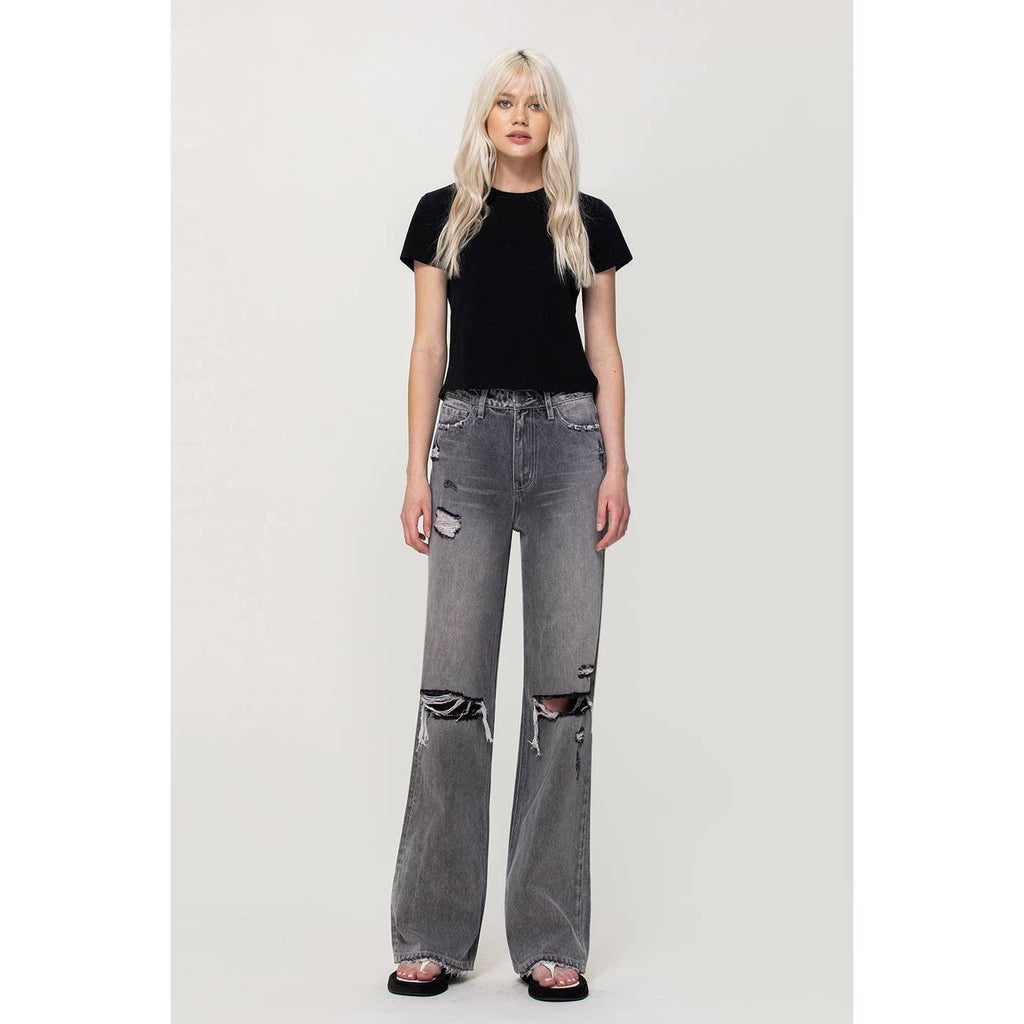 90'S VINTAGE FLARE JEANS | GRANITE