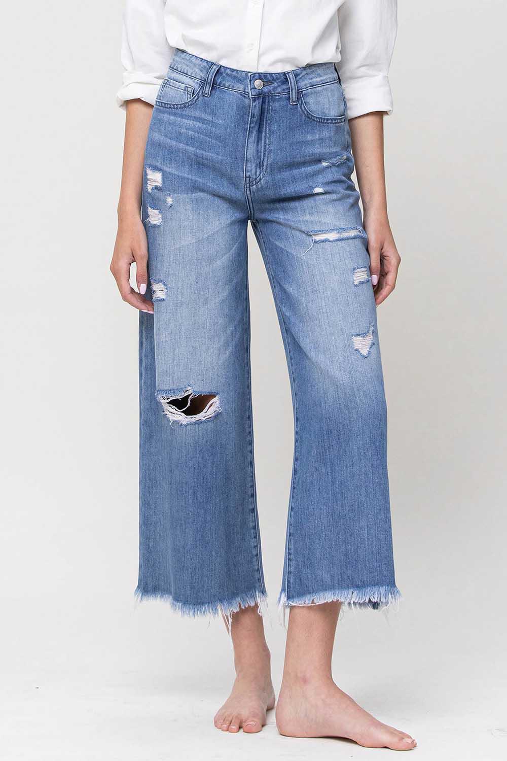 SUPER HIGH RISE CROP WIDE FLARE | OLIVIA EVERLAND