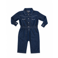True Blue | Western Denim Long-Sleeve Romper