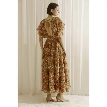 Ditsy Floral Print Midi Dress