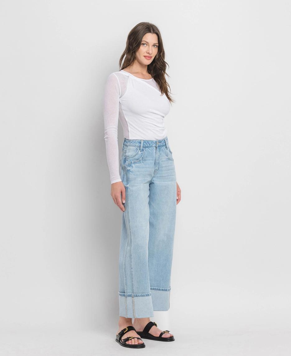 Super High Rise Baggy Wide Leg Jeans | Streamlined