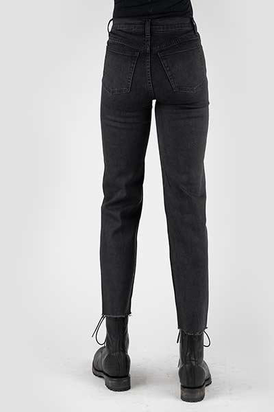 WOMENS JEAN HIGH RISE STRAIGHT PLAIN BACK PKT HIGH RISE STRAIGHT CROP 11-054-0915-3001 BL