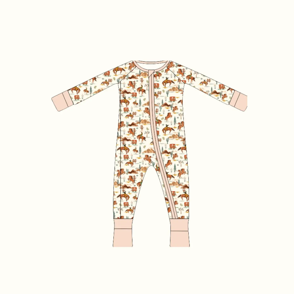 Rodeo Bamboo Baby Sleeper, Bamboo Pajamas, Western Clothes