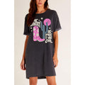 I WAS COUNTRY BEFORE COUNTRY WAS COOL GRAPHIC DRESS - MINERAL WASH BLACK