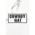 Black Cowboy Hat Embroidered Patch