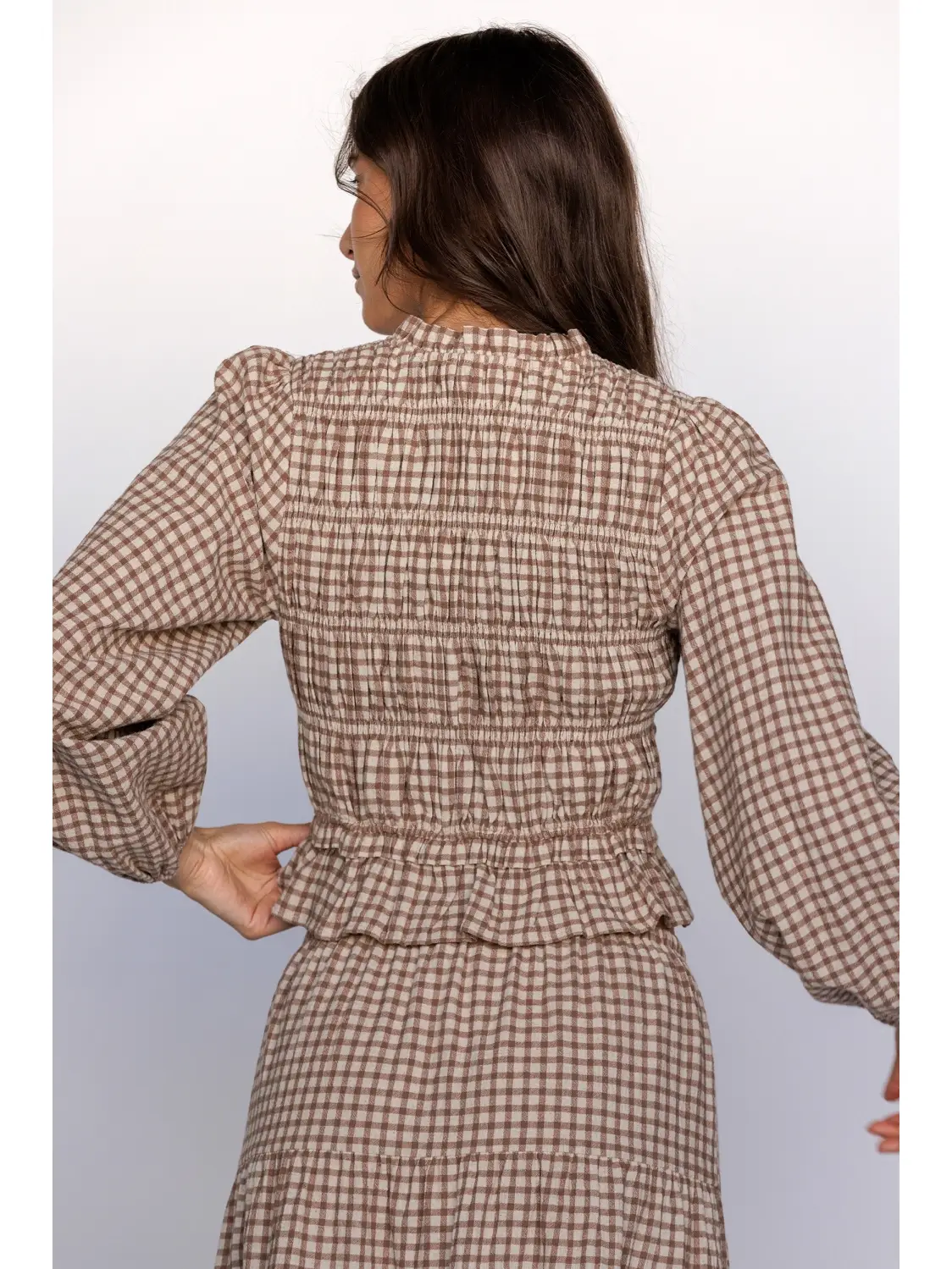 GINGHAM Smocked Top