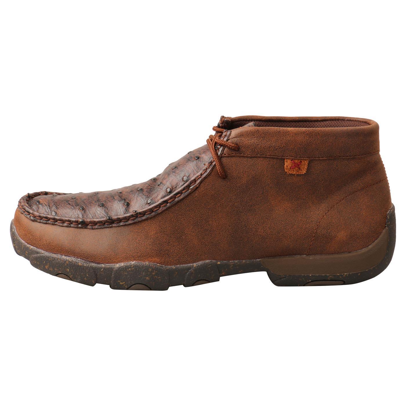 Chukka Driving Moc - Brown & Brown Ostrich MDM0087