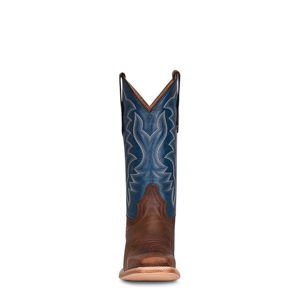 TN BROWN/BLUE EMBROIDERY SQ. TOE J7103