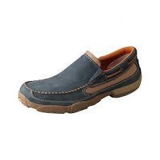 MENS DRIVING MOCCASIN SLIP ON - SOFTLY BLUE MDMS008