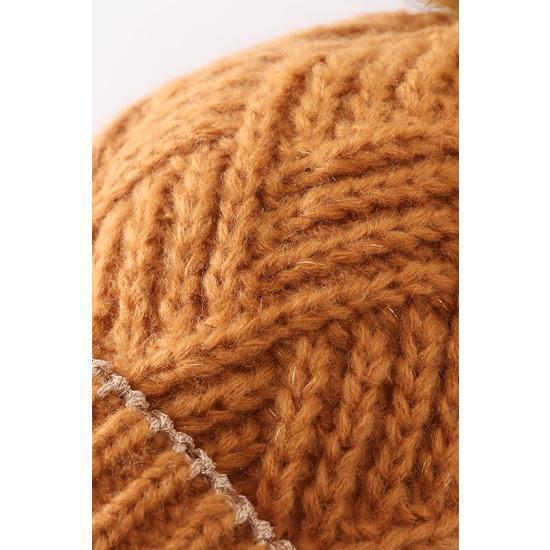 CAMEL CROSS CABEL KNIT POM POM BEANIE