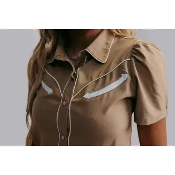 Button Down Shirt - Tan