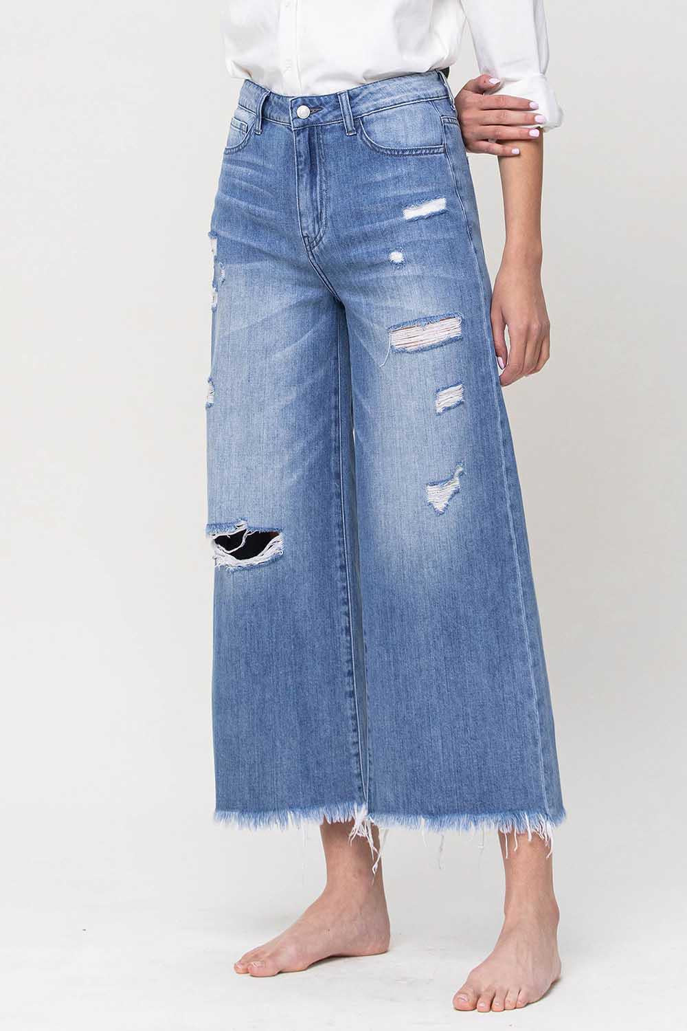 SUPER HIGH RISE CROP WIDE FLARE | OLIVIA EVERLAND