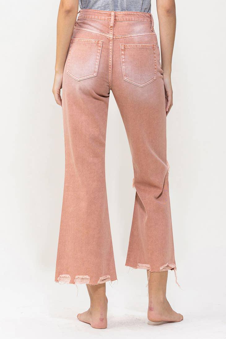 90'S VINTAGE CROP FLARE - BRANDIED MELON