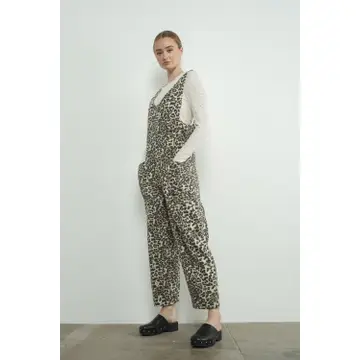 Leopard Print Oversized Overall