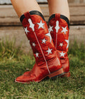 Ladies Americana Red S-Toe