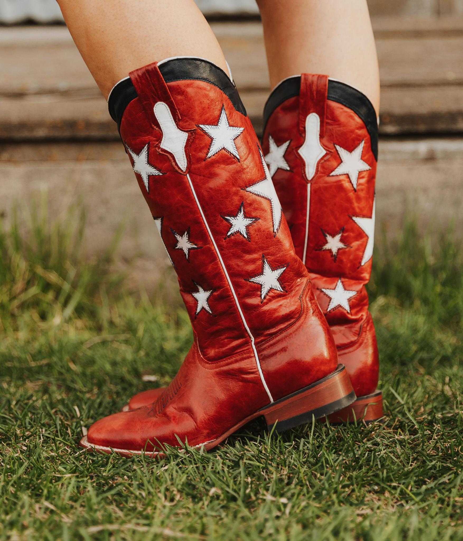 Ladies Americana Red S-Toe