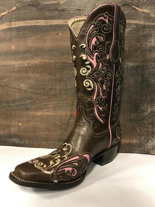 LASER SCROLL BROWN/PINK