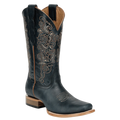 Circle G by Corral Ladies Navy Blue Floral Embroidery Square Toe Western Boot L6350