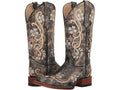 LD BLACK - MULTI COLOR FLORAL EMBROIDERY SQ. TOE L5241
