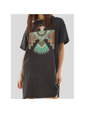 Aztec Roam Dress - MINERAL BLACK