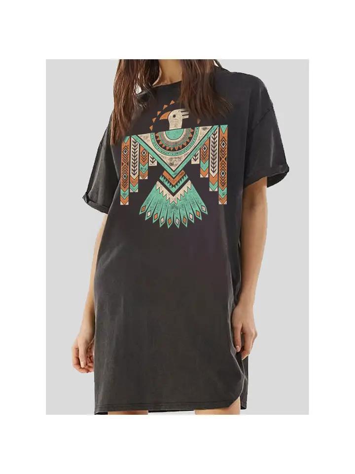 Aztec Roam Dress - MINERAL BLACK