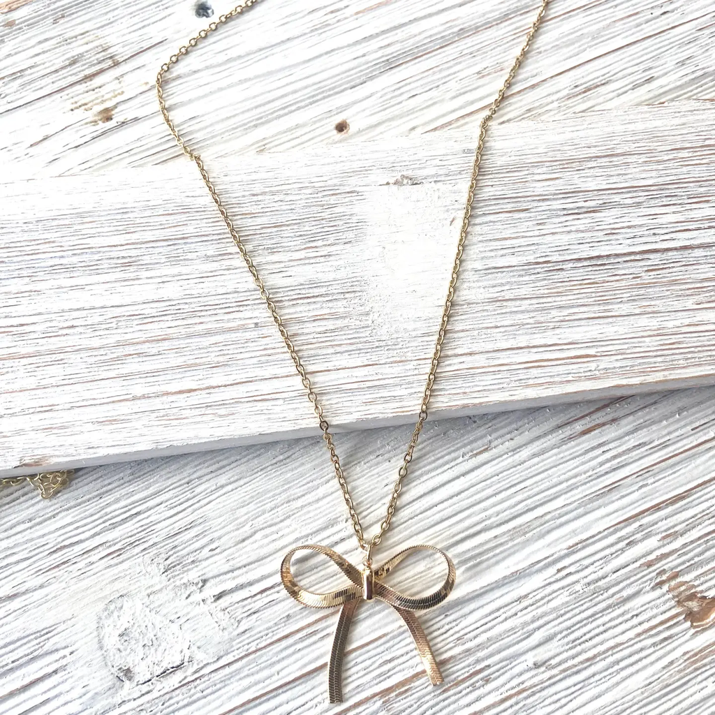 Bow Necklace Slip Knot Trendy Jewelry GOLD