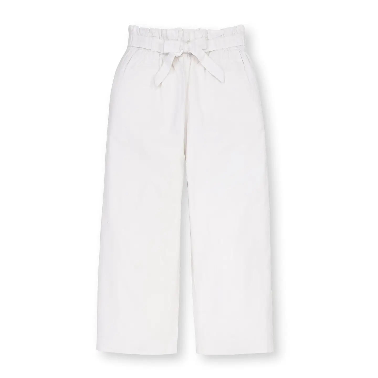 Linen Paper Bag Tie-Waist Pant