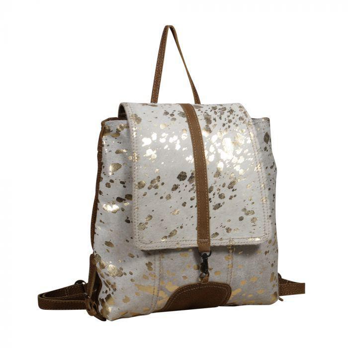 SILVERY TOUCH LEATHER & HAIRONG BAG S-2005