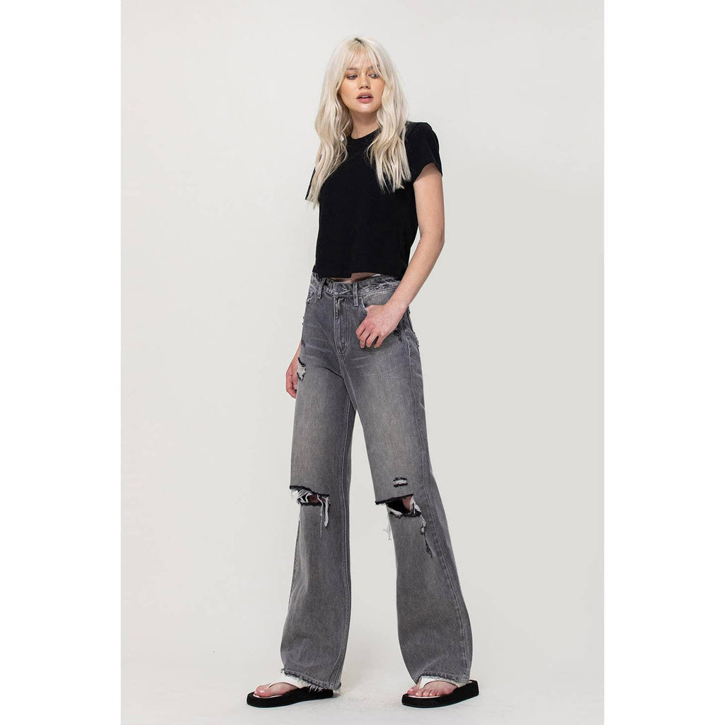 90'S VINTAGE FLARE JEANS | GRANITE